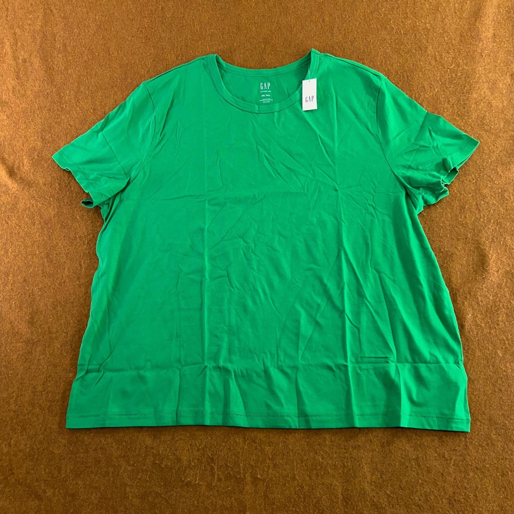 Gap Mens XXL Tall Green Favorite Tee Short Sleeve T-Shirt NWT